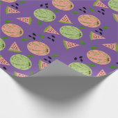 Huge Watermelon en Slicks Art Pattern Cadeaupapier (Hoek)