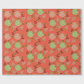 Huge Watermelon en Slicks Art Pattern Cadeaupapier (Vlak)