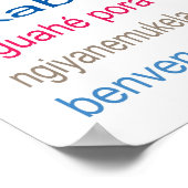 HUGE Welkom in Poster 80 talen - 5 formaten! (Hoek)