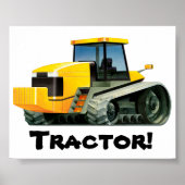 Huge Yellow Tractor Poster (Voorkant)