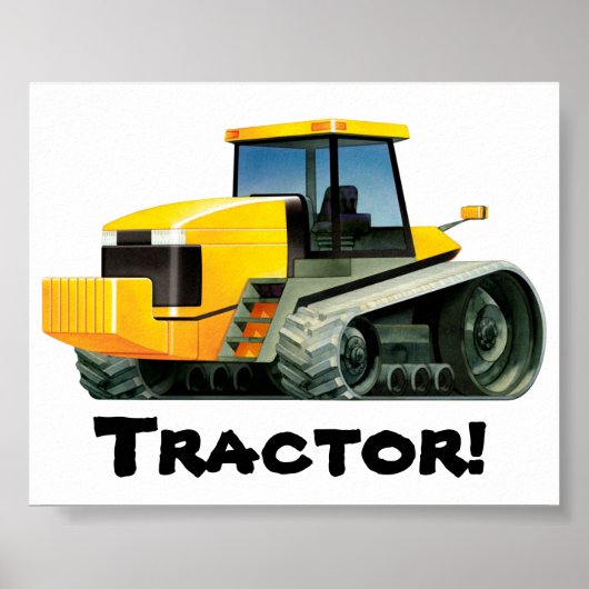 Huge Yellow Tractor Poster (Voorkant)