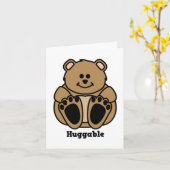 Huggable draagt notecard kaart (Gele Bloem)