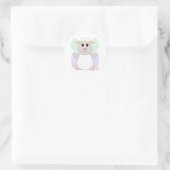 Huggable Fairy White Sheep Ronde Sticker (Tas)