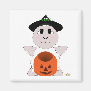 Huggable Witch White Sheep Magneet
