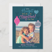 Huggen zijn dit jaar in het seizoen | Fun Family P Feestdagenkaart (Voorkant)