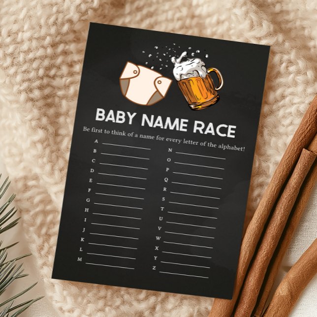 Huggies and Chuggies Baby Shower Name Race Game (Huggies and Chuggies Baby Shower Game)