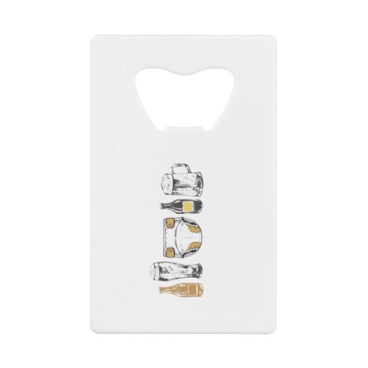 Huggies and Chuggies Creditkaart Flessenopener (Voorkant)