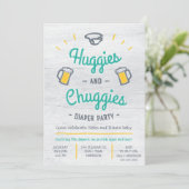 Huggies and Chuggies Diaper Party Invitation Kaart (Staand voorkant)