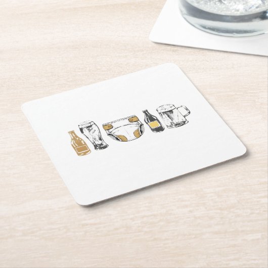 Huggies and Chuggies Kartonnen Onderzetters (Schuin)