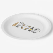 Huggies and Chuggies Papieren Bordje (Gekanteld)