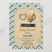 Huggies and chuggies party-uitnodiging kaart (Voorkant / Achterkant)