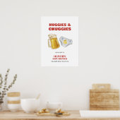 Huggies Chuggies Beer Diaper Baby Shower Welcome Poster (Keuken)