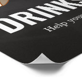 Huggies en Chuggies Baby shower Drinken Poster (Hoek)