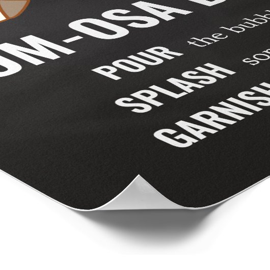 Huggies en Chuggies Baby shower Moeder Osa Bar Poster (Hoek)