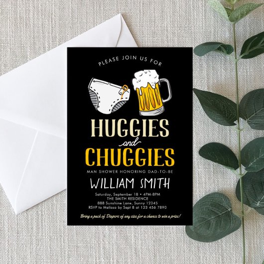 Huggies en Chuggies Baby shower Uitnodiging