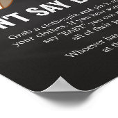 Huggies en Chuggies Baby shower Zeg geen Baby Poster (Hoek)