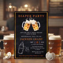 Huggies en Chuggies Beer Luier Party Baby shower Kaart