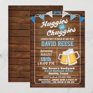 Huggies en Chuggies Dad Diaper Party Invitation Kaart