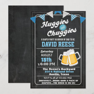 Huggies en Chuggies Dad Luier Party Uitnodiging