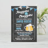 Huggies en Chuggies Dad Luiers Feest Uitnodiging (Staand voorkant)