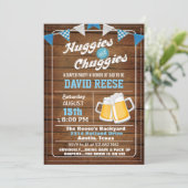 Huggies en Chuggies Dad Luiers Feest Uitnodiging (Staand voorkant)