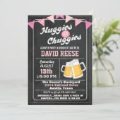 Huggies en Chuggies Dad Luiers Feest Uitnodiging (Staand voorkant)
