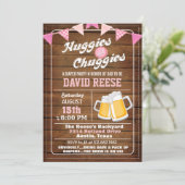 Huggies en Chuggies Dad Luiers Feest Uitnodiging (Staand voorkant)