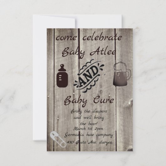 huggies en chuggies nodigen kaart (Achterkant)