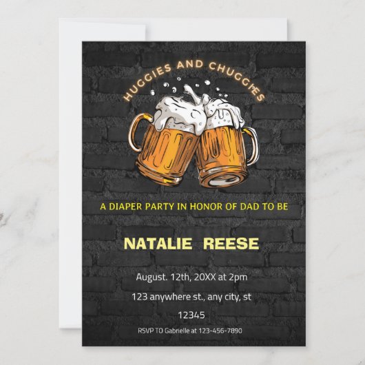 Huggies en Chuggies Papa Luier Kaart (Voorkant)