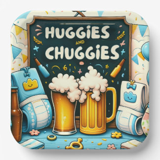 Huggies en chuggies papieren bordje