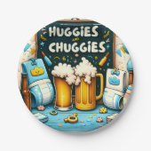Huggies en chuggies papieren bordje (Voorkant)