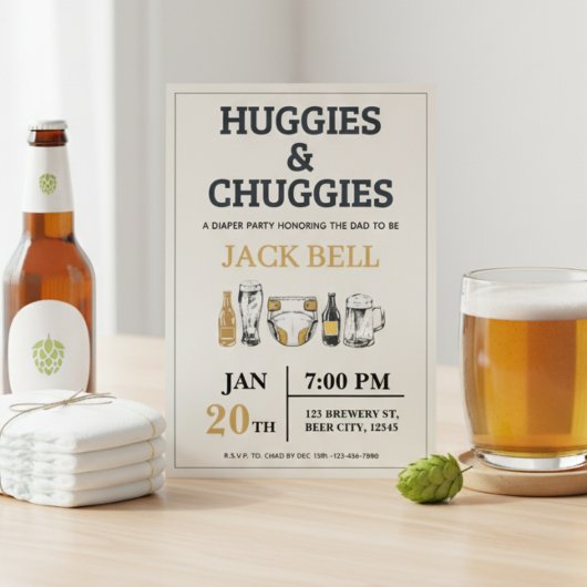 Huggies en Chuggies Uitnodiging
