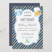 Huggies for Chuggies Diaper Party-uitnodiging Kaart (Voorkant / Achterkant)