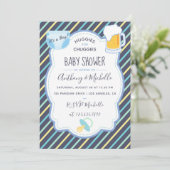 Huggies voor Chuggies Luiers Feest uitnodiging (Staand voorkant)