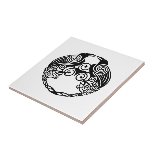 Huggin en muninn tegeltje (Zijkant)