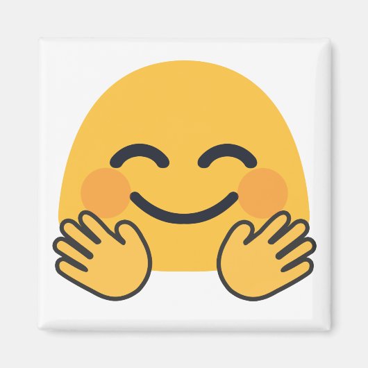 Hugging Emoji Magneet (Voorkant)