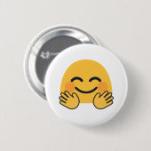 Hugging Emoji Ronde Button 5,7 Cm (Voorkant /achterkant)