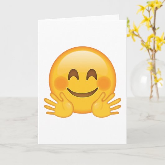 Hugging Face - Emoji Kaart (Gele Bloem)