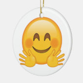 Hugging Face - Emoji Keramisch Ornament (Links)