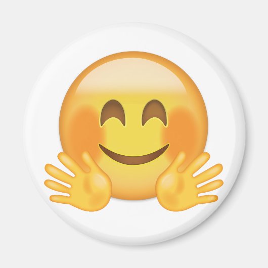 Hugging Face Emoji Magneet (Voorkant)