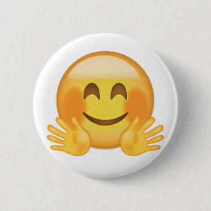 Hugging Face Emoji Ronde Button 5,7 Cm