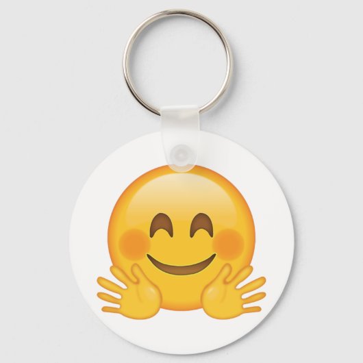 Hugging Face - Emoji Sleutelhanger (Voorkant)