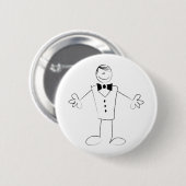 Hugging Groom met open armen Ronde Button 5,7 Cm (Voorkant /achterkant)