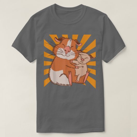 Hugging Guinea Pig Mom  T-shirt (Design voorkant)