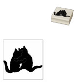 Hugging Kittens Rubberstempel (Gestempeld)