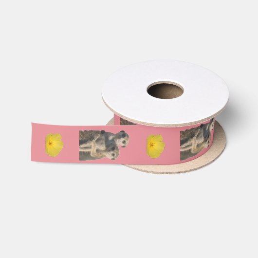 Hugging Meerkats - Satin Gift Ribbon Satijnen Lint (Spoel)