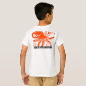 Hugging orange Octopus Kids T-Shirt  (Achterkant volledig)