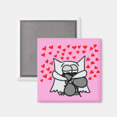 Hugging Owl and Mouse Magnet (Voorkant / Achterkant)