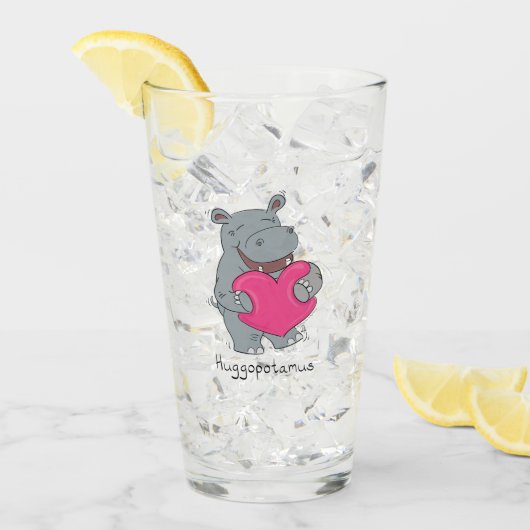 Huggopotamus Glass Cup Glas (Voorkant ijs)