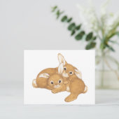 Huggy Bunnies Briefkaart (Staand voorkant)